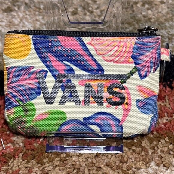 VANS ID & Card Holder in Floral Tropical Print Vans OG Print Inside Good Used Co - Picture 2 of 13